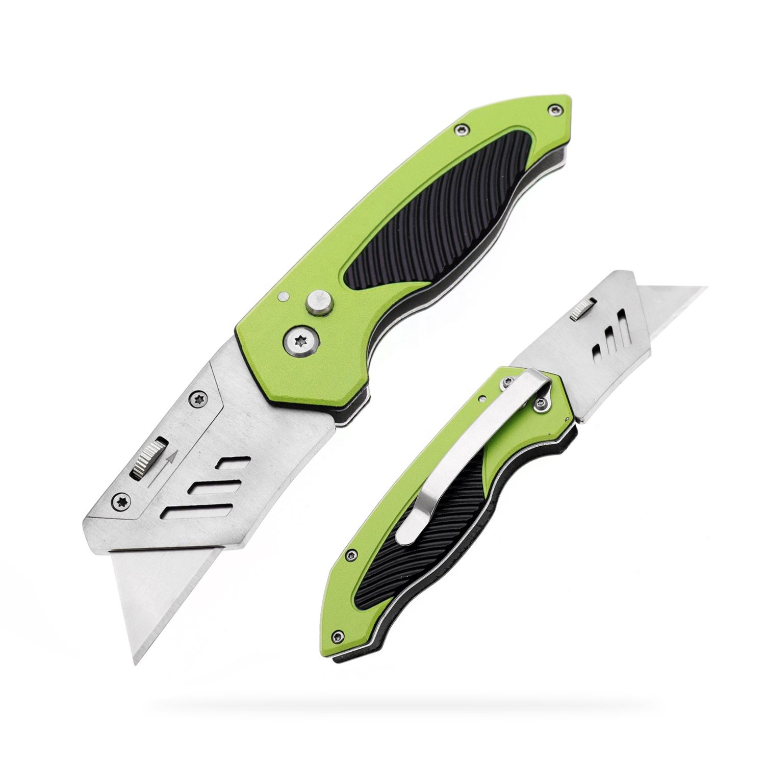 Utility Knife, Yangjiang Jinlangda, Manufacturer, Utility Knife, Pocket Folding Portable Compact Box Cutter Hand Tool Navaja Stainless Steel Metal Customized LOGO Laser Mark SK5