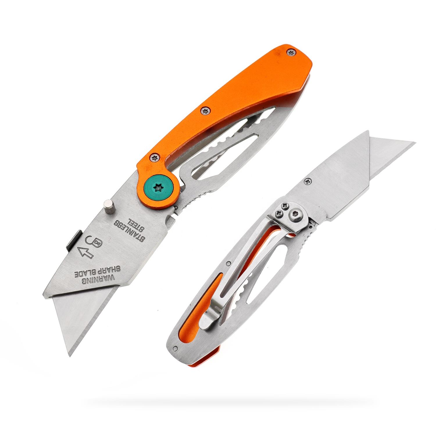 Utility Knife, Yangjiang Jinlangda, Manufacturer, Orange Small Utility Knife QuickChange SK5 Blade Folding Pocket Knife Safety Everyday Carry Lock Razor Sharp Mini EDC Box Cutter