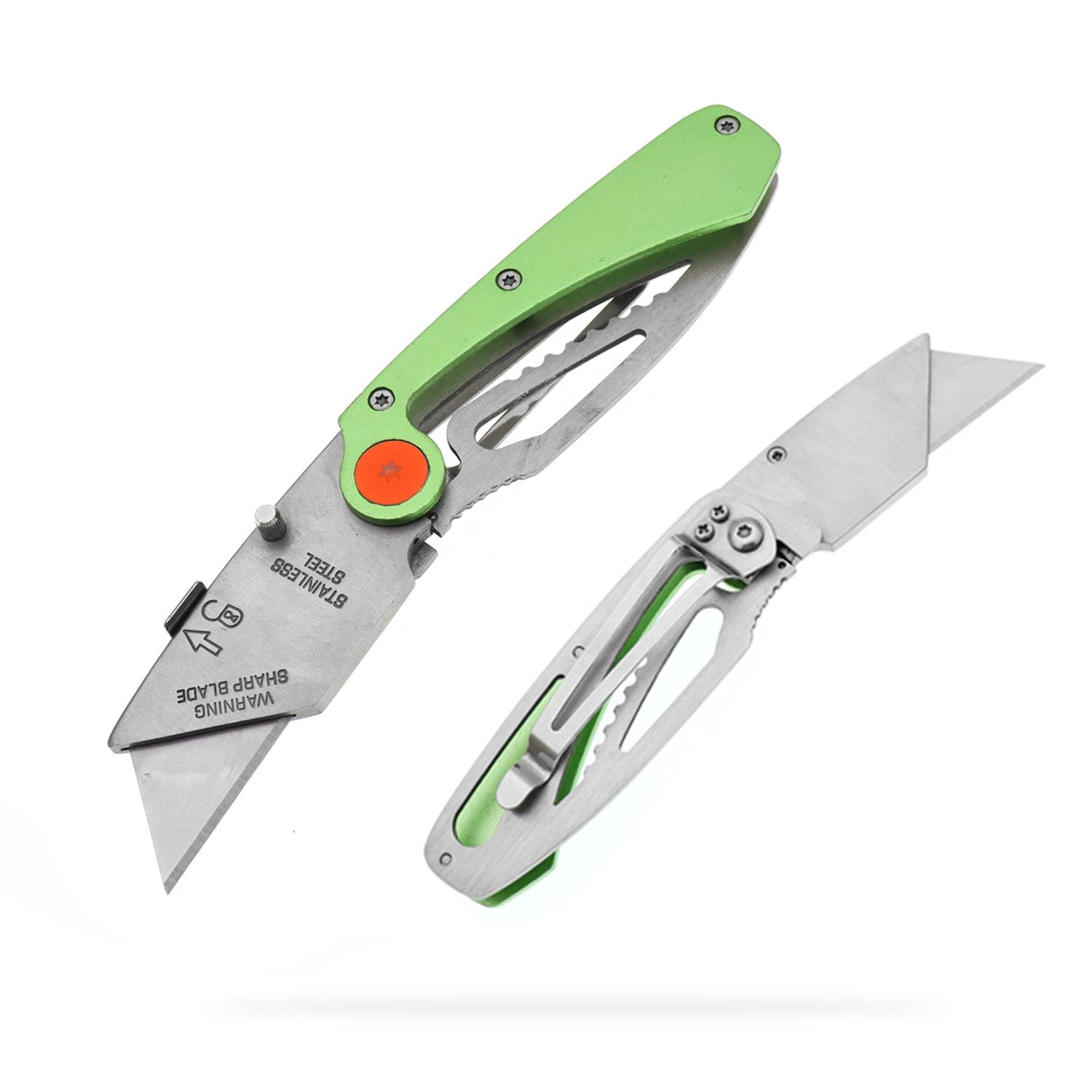 Utility Knife, Yangjiang Jinlangda, Manufacturer, Custom Small Utility Knife Safety Everyday Carry Lock Razor Sharp Mini EDC Box Cutter QuickChange SK5 Blade Folding Pocket Knife